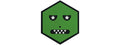 Hexagon PVC Patch Green Monster
