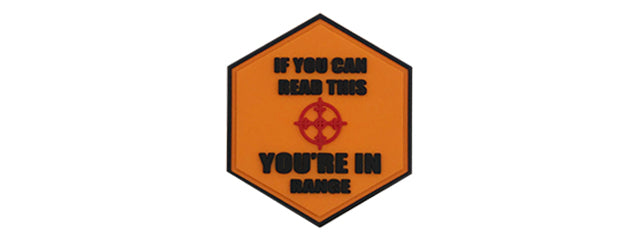 Hexagon PVC Patch If You Can Read This, You're in Range