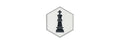 Hex PVC Patch Black King Chess Piece
