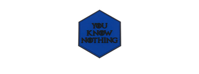 Hexagon PVC Patch You Know Nothing