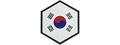 Hexagon PVC Patch Korea Flag