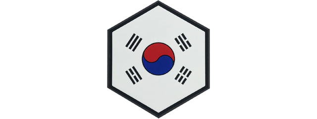 Hexagon PVC Patch Korea Flag