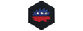 Hexagon PVC Patch Libertarian Party