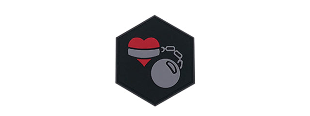 Hexagon PVC Patch Relationship Status Married Heart