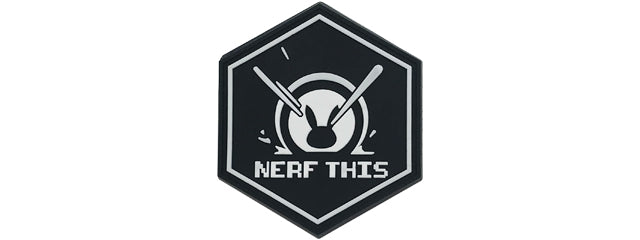 Hexagon PVC Patch D.VA Nerf This (Color: Black)