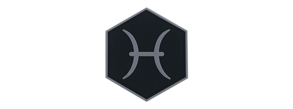 Hexagon PVC Patch Zodiac Sign Pisces Symbol