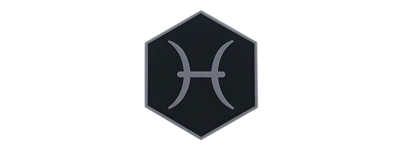 Hexagon PVC Patch Zodiac Sign Pisces Symbol