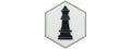 Hex PVC Patch Black Queen Chess Piece