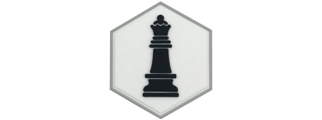 Hex PVC Patch Black Queen Chess Piece