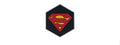 Hexagon PVC Patch Super Man Logo