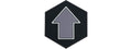 Hexagon PVC Patch Up Arrow