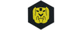 Hexagon PVC Patch Vultron Yellow Lion