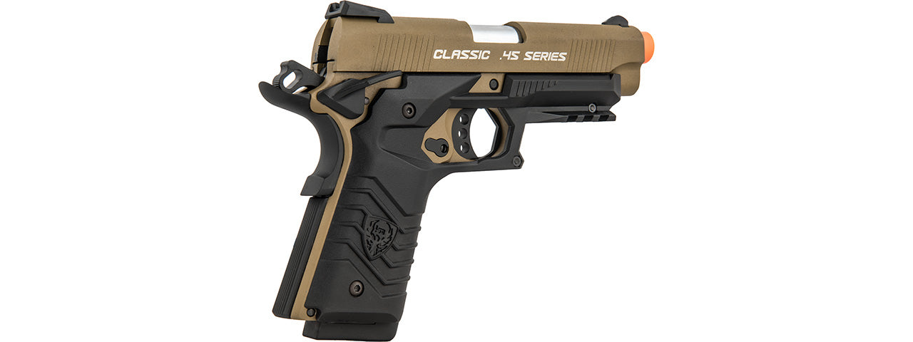 HFC Honor Fantastic 1911 Gas Blowback Pistol (TAN / BLACK)