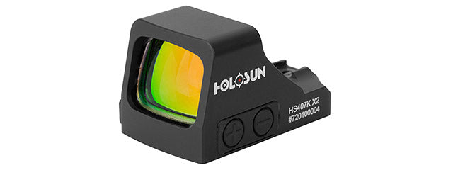 HOLOSUN HE407K X2 Red Open Reflex Optical Sight - (Black)