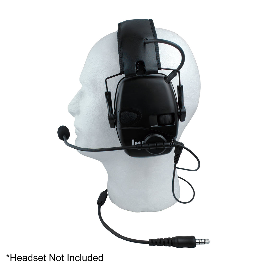 Boom Mic Kit w/ Ear Pro Input Cable & Nexus Connector - NATO Wired(High Impedance), for Hearing Protection(Ear Pro) Headsets
