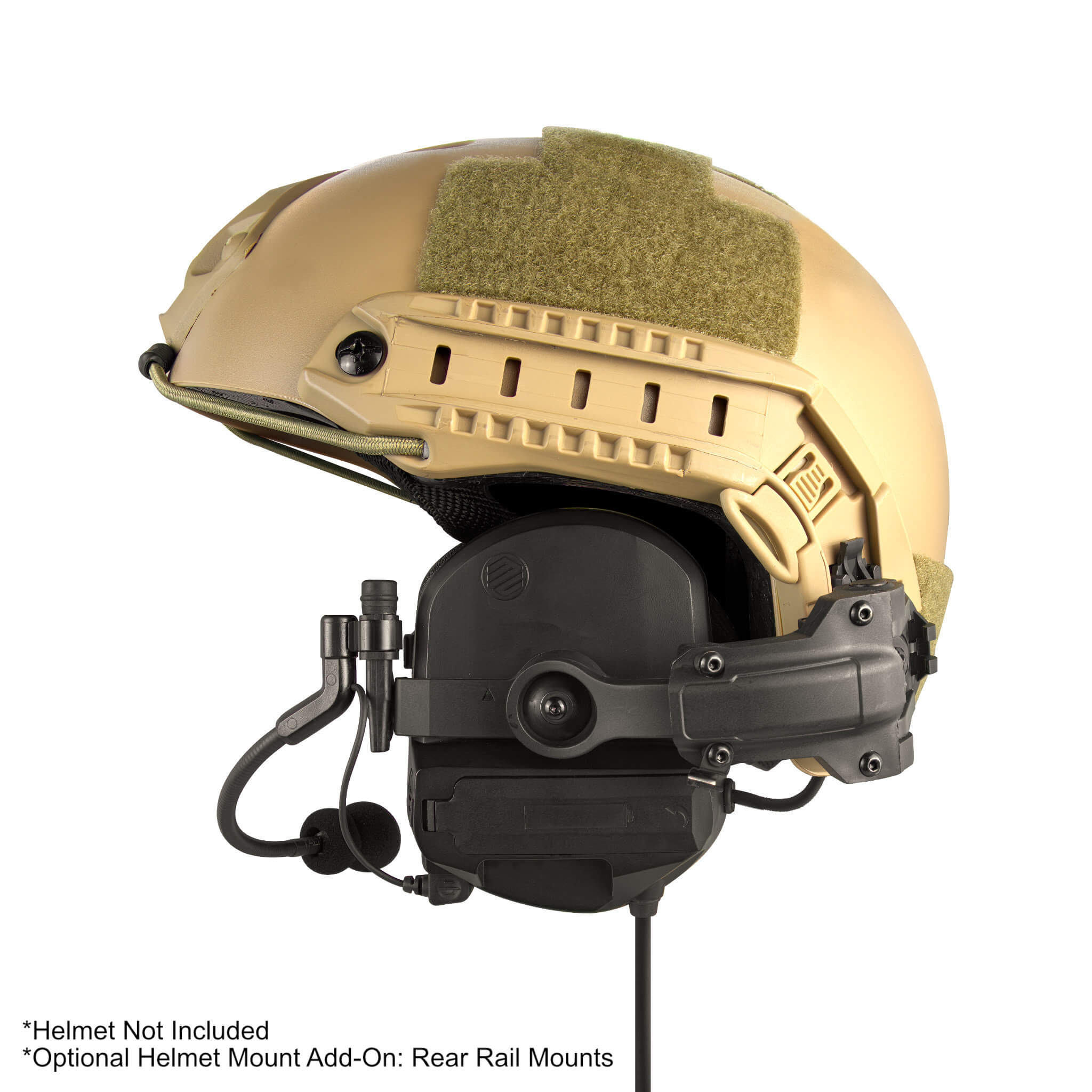PolTact V2 Tactical Comms Helmet Headset w/ Active Hearing Protection & Quick Disconnect (Hirose) Adapter - Harris & M/A-Com 700P/Pi, 710P, P5100 / P7100 / P7200 Series & More