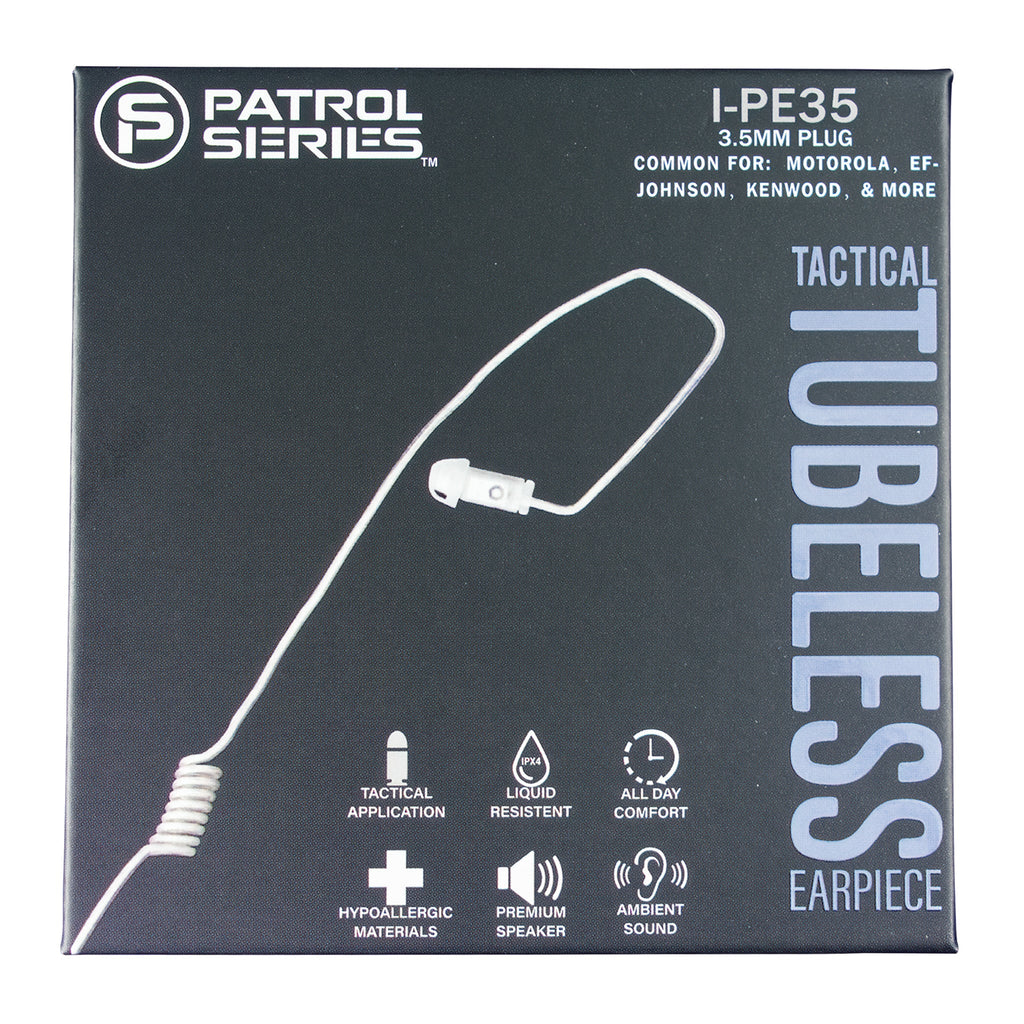 Invisible Series Mic/Earpiece Upgrade Kit- Tubeless Covert/Tactical Radio Earpiece Ambidextrous- Tubeless Earpiece & Acoustic Tube Kit Converter