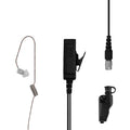 Patrol Mic & Invisible Series Tubeless Earpiece Complete Tactical Kit w/ Quick Disconnect (Hirose) - Kenwood All Multi-Pin TK & NX Series