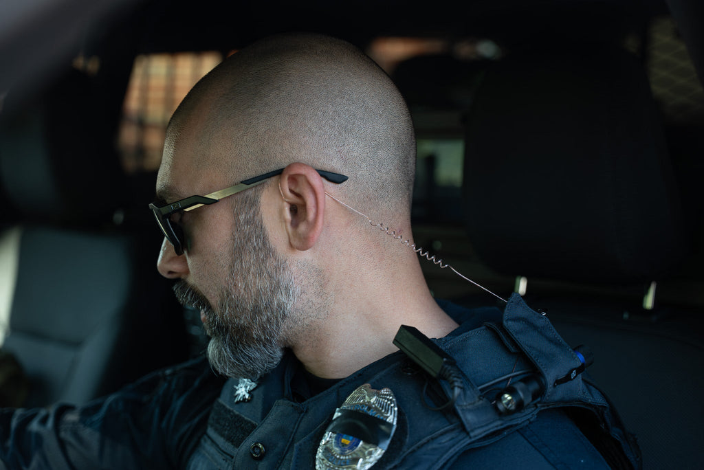 Patrol Mic & Invisible Series Tubeless Earpiece Complete Tactical Kit w/ Quick Disconnect (Hirose) - Motorola: APX (Apex) Series, XPR Series, SRX2200, & More