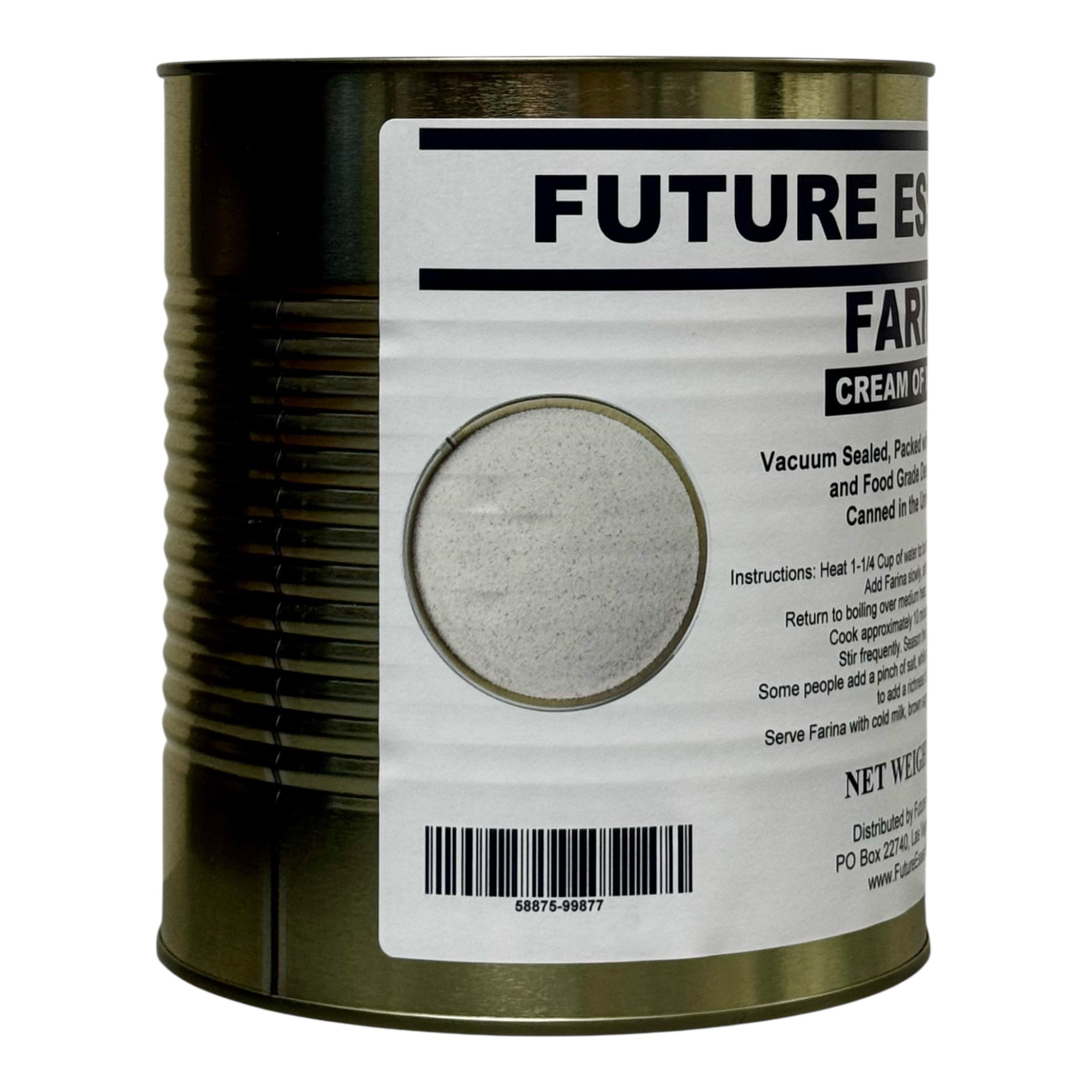 Future Essentials Farina Creamy Wheat Breakfast Cereal #10 Can