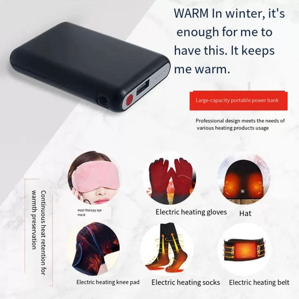 LITEGUEST Mini 5000mAh Power Bank Set with 3 Heat Levels & App Control