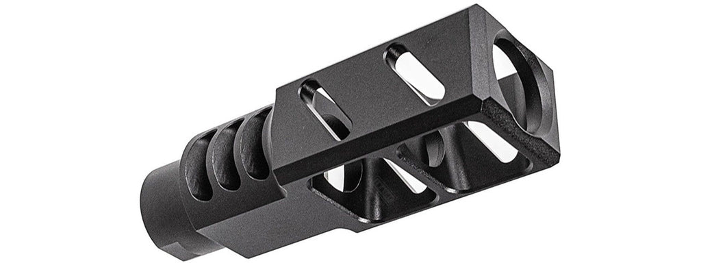 ITP SAIGA-12 / AK Style Airsoft Compensator For M24 CW Adapter Type - (Black)