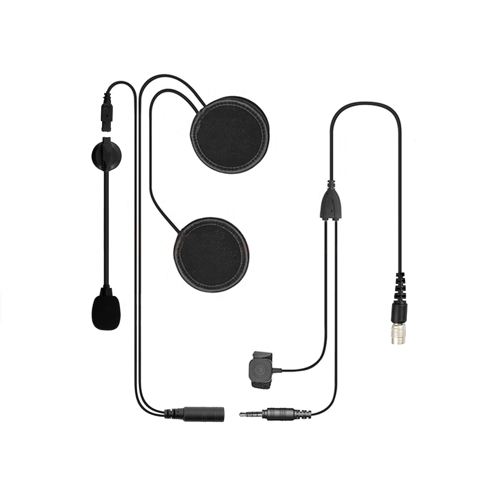 In Helmet & Push To Talk Kit - Quick Disconnect (Hirose): 2 Pin Kenwood, Baofeng, BTECH, Rugged Radios, Diga-Talk, TYT, AnyTone, Alinco, Relm/BK Radio, Quansheng, Wouxon, Retevis, Rocky Talkie Mountain Radio