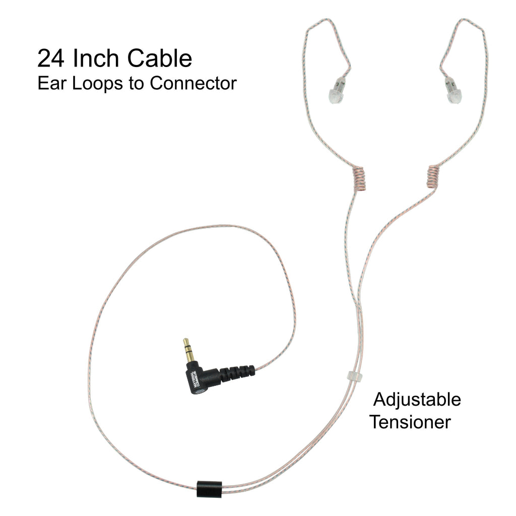 Invisible Series Mic/Dual Earpiece Upgrade Kit- Tubeless Covert/Tactical Radio Earpiece Ambidextrous- Tubeless Earpiece & Acoustic Tube Kit Converter