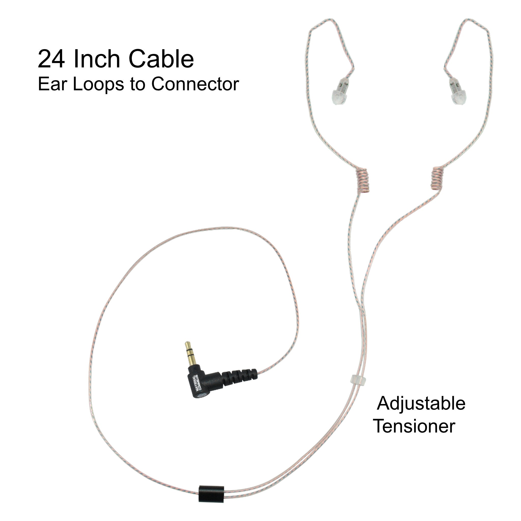 Invisible Series Mic/Dual Earpiece Upgrade Kit- Tubeless Covert/Tactical Radio Earpiece Ambidextrous- Tubeless Earpiece & Acoustic Tube Kit Converter
