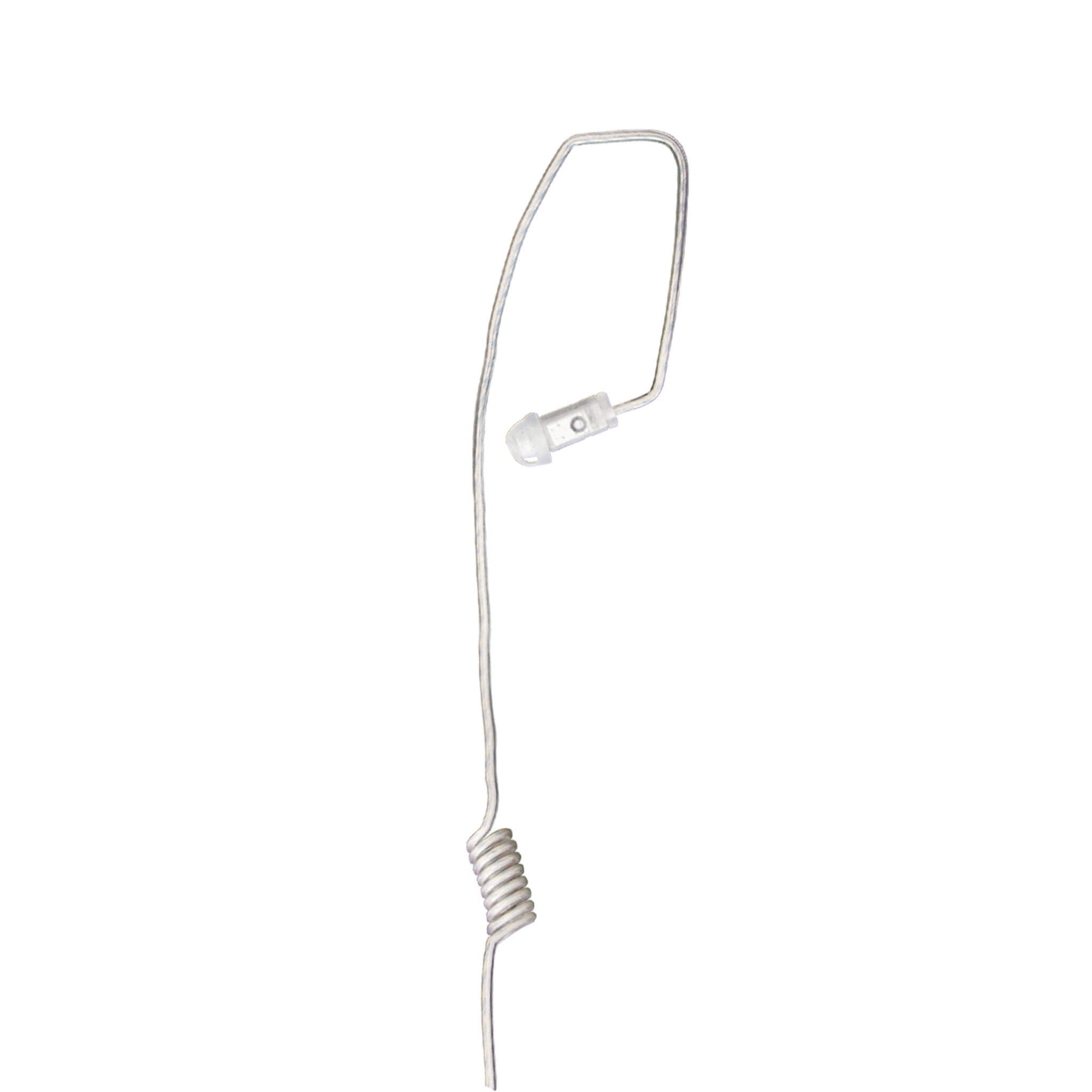 Listen Only Tubeless Patrol/Tactical/Covert Radio Earpiece Ambidextrous- 3.5mm, Connects to Speaker Mics for Motorola, Kenwood, Icom, Relm, & More