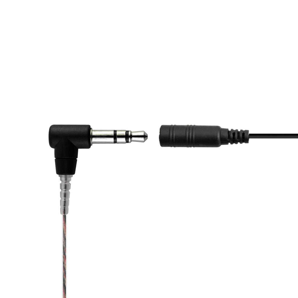 Braided Fiber Tactical Mic & Invisible Series Tubeless Earpiece Complete Kit w/ Quick Disconnect (Hirose) - Harris: XL-150/P, XG-100/P, XL-185/P/Pi, XL-200/P/Pi, XL-400