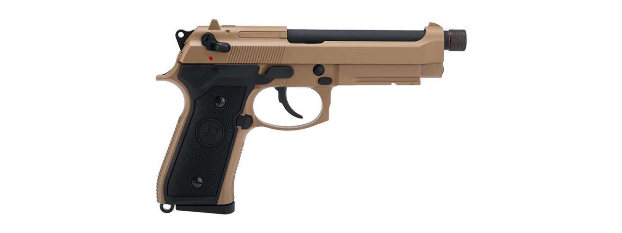 KJW Full Metal M9A1 CO2 Gas Blowback Airsoft Pistol (Tan/Black)