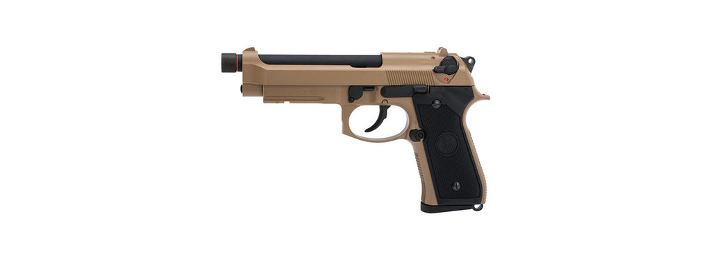 KJW Full Metal M9A1 CO2 Gas Blowback Airsoft Pistol (Tan/Black)