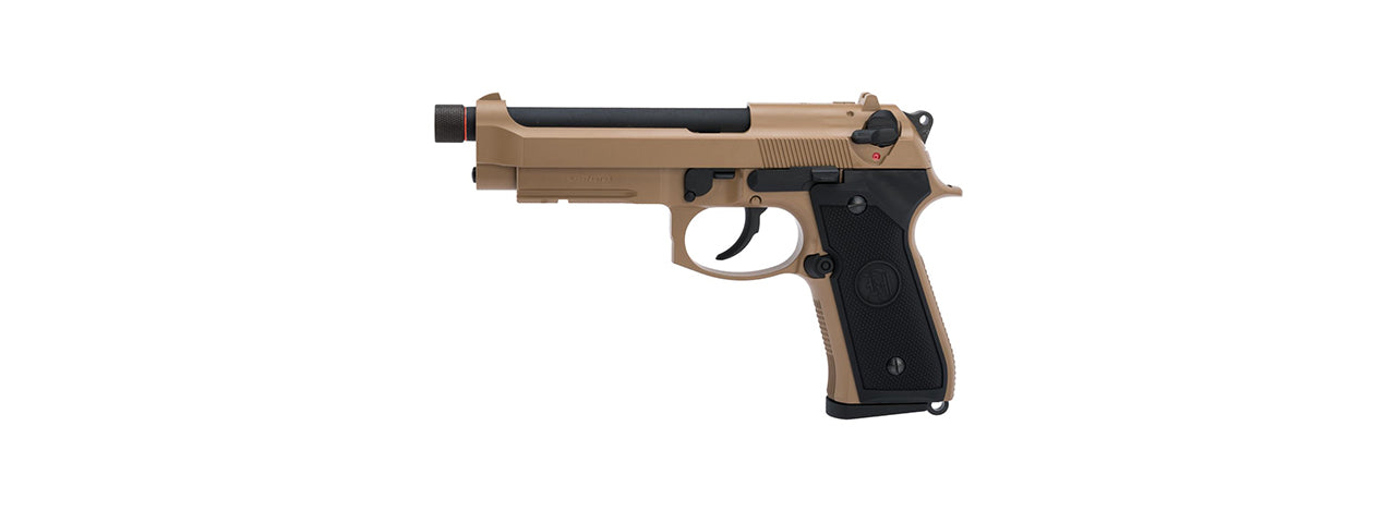 KJW Full Metal M9A1 CO2 Gas Blowback Airsoft Pistol (Tan/Black)