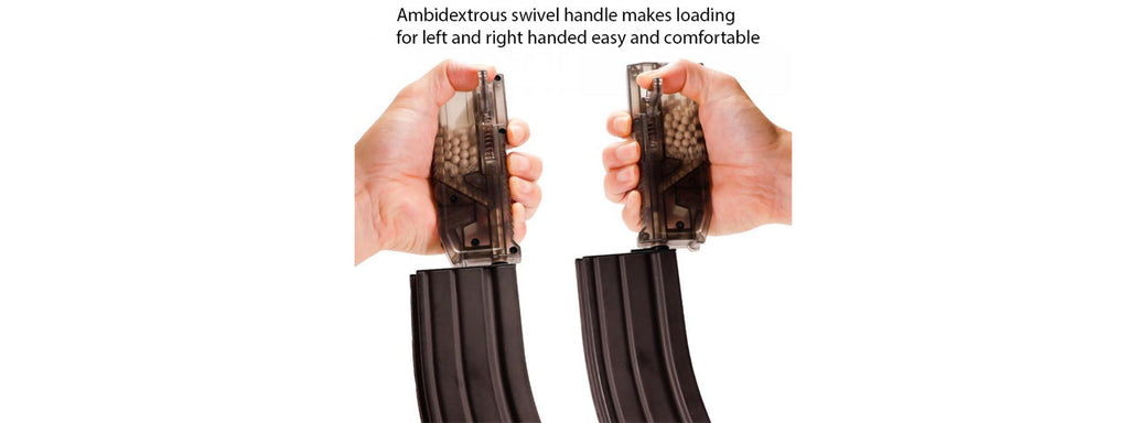 Laylax Satellite Ambidextrous Swiveling Arm High Capacity Speedloader (Color: Smoked)