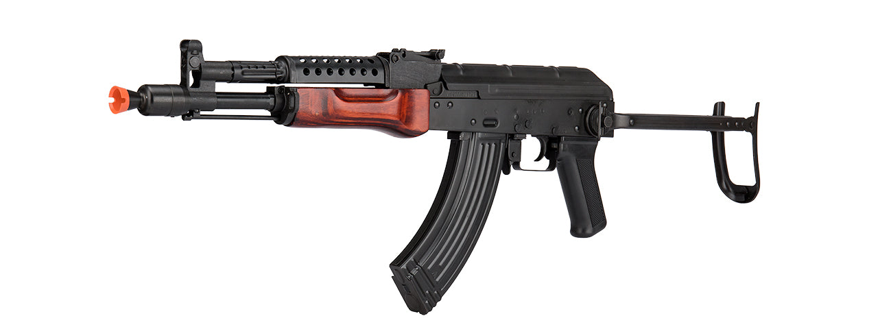LCT Airsoft Stamped Steel AK-74 w/ Fold Stock (Black / Wood)
