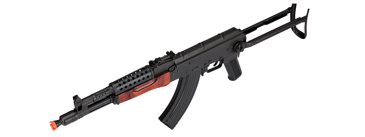 LCT Airsoft Stamped Steel AK-74 w/ Fold Stock (Black / Wood)
