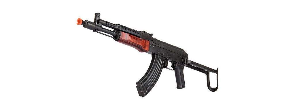 LCT Airsoft Stamped Steel AK-74 w/ Fold Stock (Black / Wood)