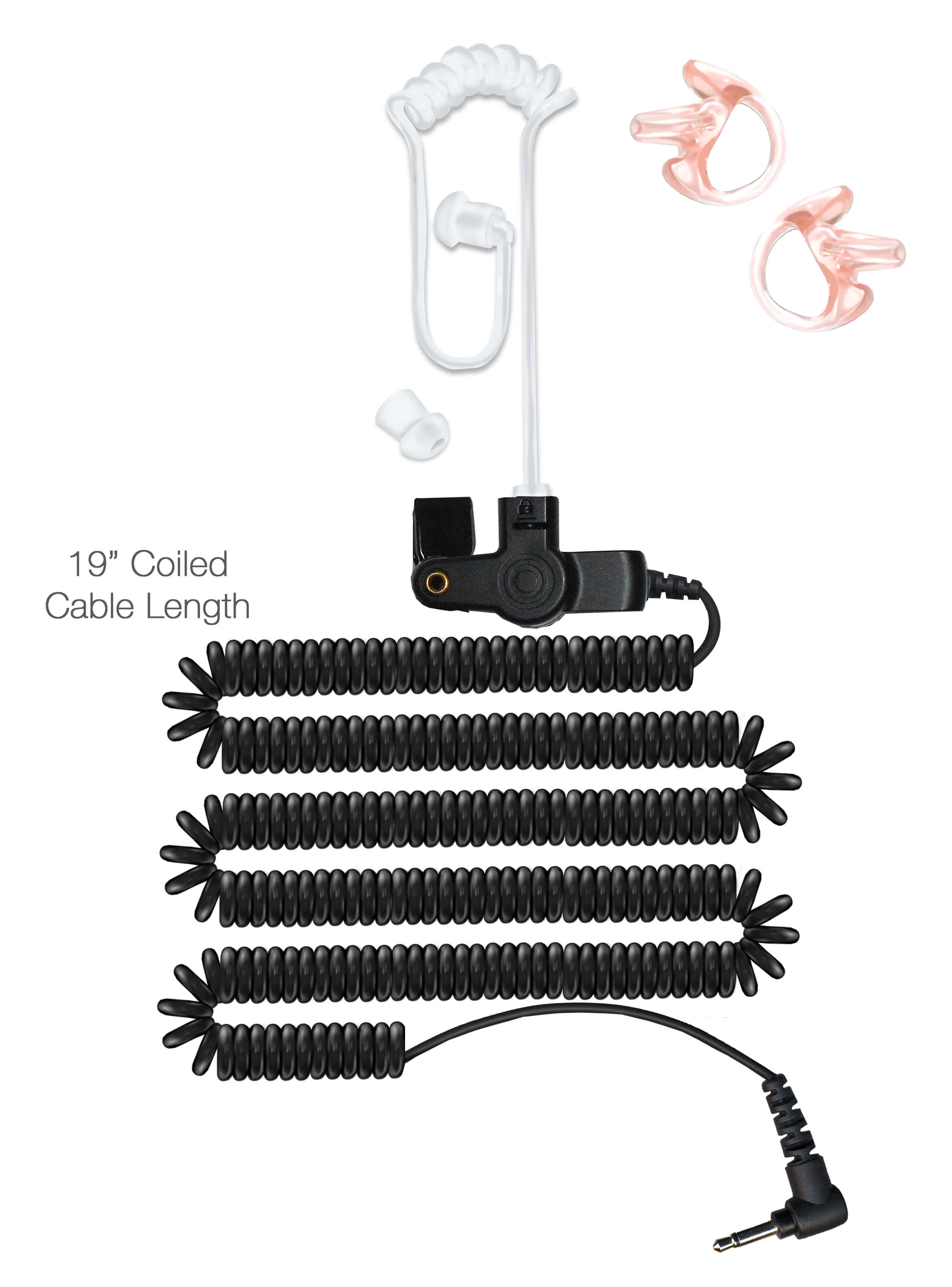 2.5mm Listen Only, Long Cable, Radio Earpiece - Kenwood, Connects To Radio 2.5mm Plug