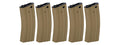 LT-01T-MAG-G2X5 HIGH CAPACITY 300RD METAL AEG GEN 2 MAGAZINE, SET OF 5 (TAN)