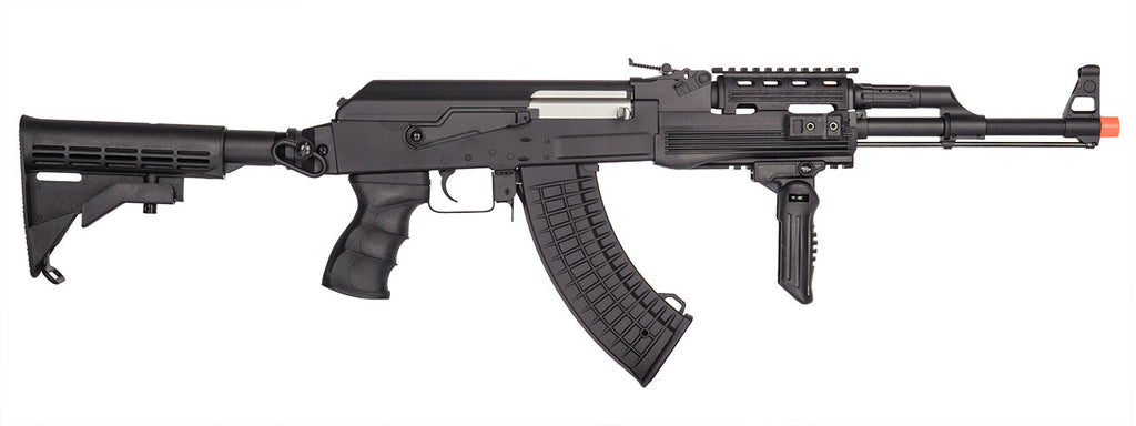 Lancer Tactical Airsoft Full Metal AK-47 LT-728C Airsoft AEG Rifle w/ Retractable Stock (Color: Black)