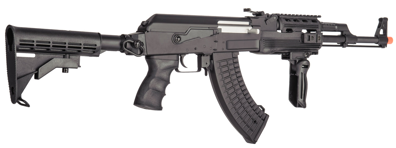 Lancer Tactical Airsoft Full Metal AK-47 LT-728C Airsoft AEG Rifle w/ Retractable Stock (Color: Black)