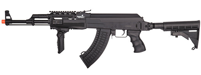 Lancer Tactical Airsoft Full Metal AK-47 LT-728C Airsoft AEG Rifle w/ Retractable Stock (Color: Black)