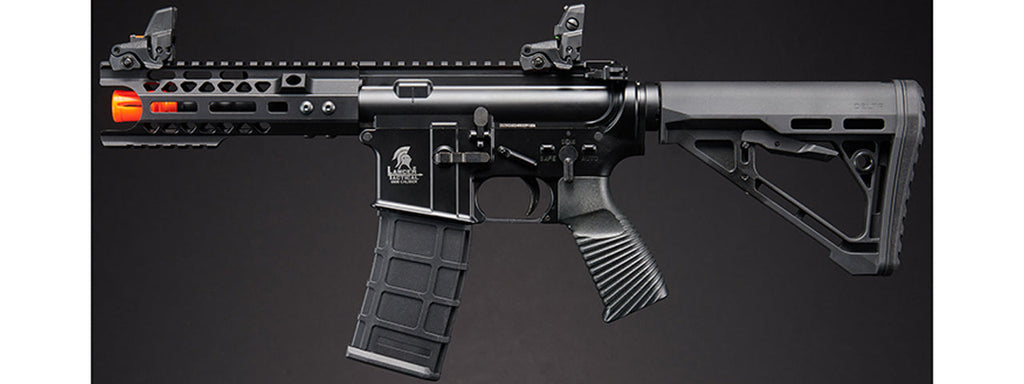 Lancer Tactical Wirecutter M4 Shorty 7 Gas Blowback Full Metal Airsoft Rifle w/ MLOK Rail by Golden Eagle - (Black)