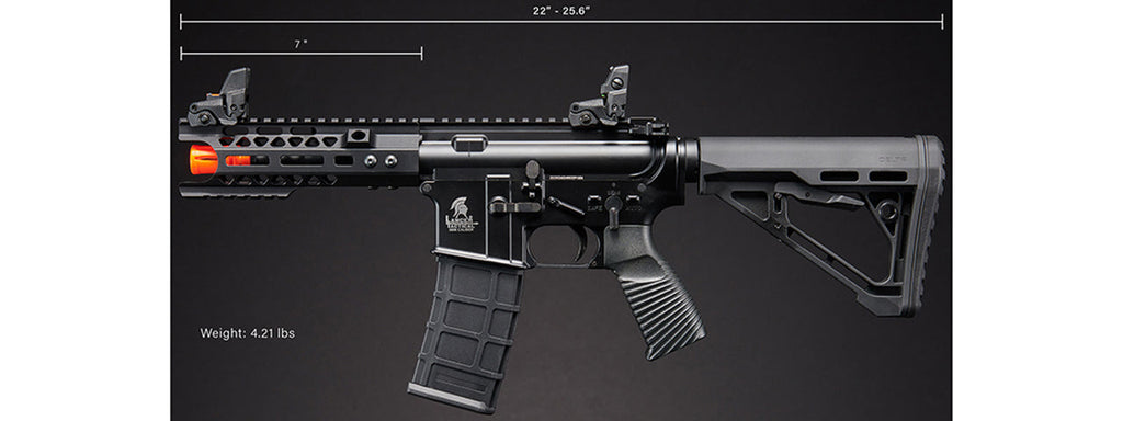 Lancer Tactical Wirecutter M4 Shorty 7 Gas Blowback Full Metal Airsoft Rifle w/ MLOK Rail by Golden Eagle - (Black)