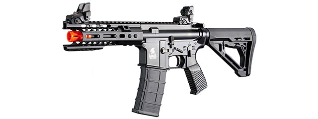 Lancer Tactical Wirecutter M4 Shorty 7 Gas Blowback Full Metal Airsoft Rifle w/ MLOK Rail by Golden Eagle - (Black)