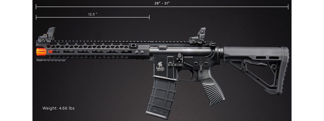 Lancer Tactical Wirecutter M4 12 Gas Blowback Full Metal Airsoft Rifle w/ MLOK Rail by Golden Eagle - (Black)