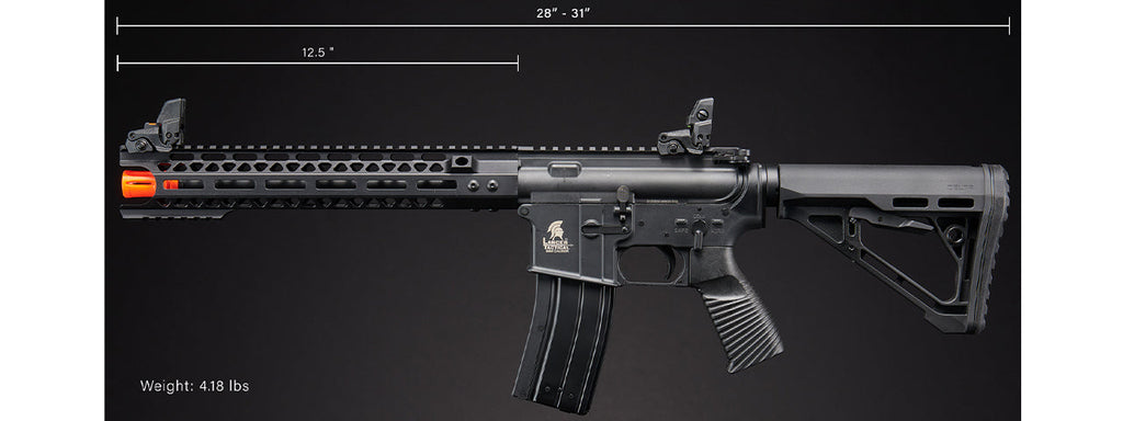 Lancer Tactical Wirecutter M4 12 Gas Blowback Polymer Airsoft Rifle w/ MLOK Rail by Golden Eagle - (Black)