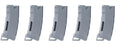 Lancer Tactical 130 Round High Speed Mid-Cap Magazine Pack of 5 (Gray)