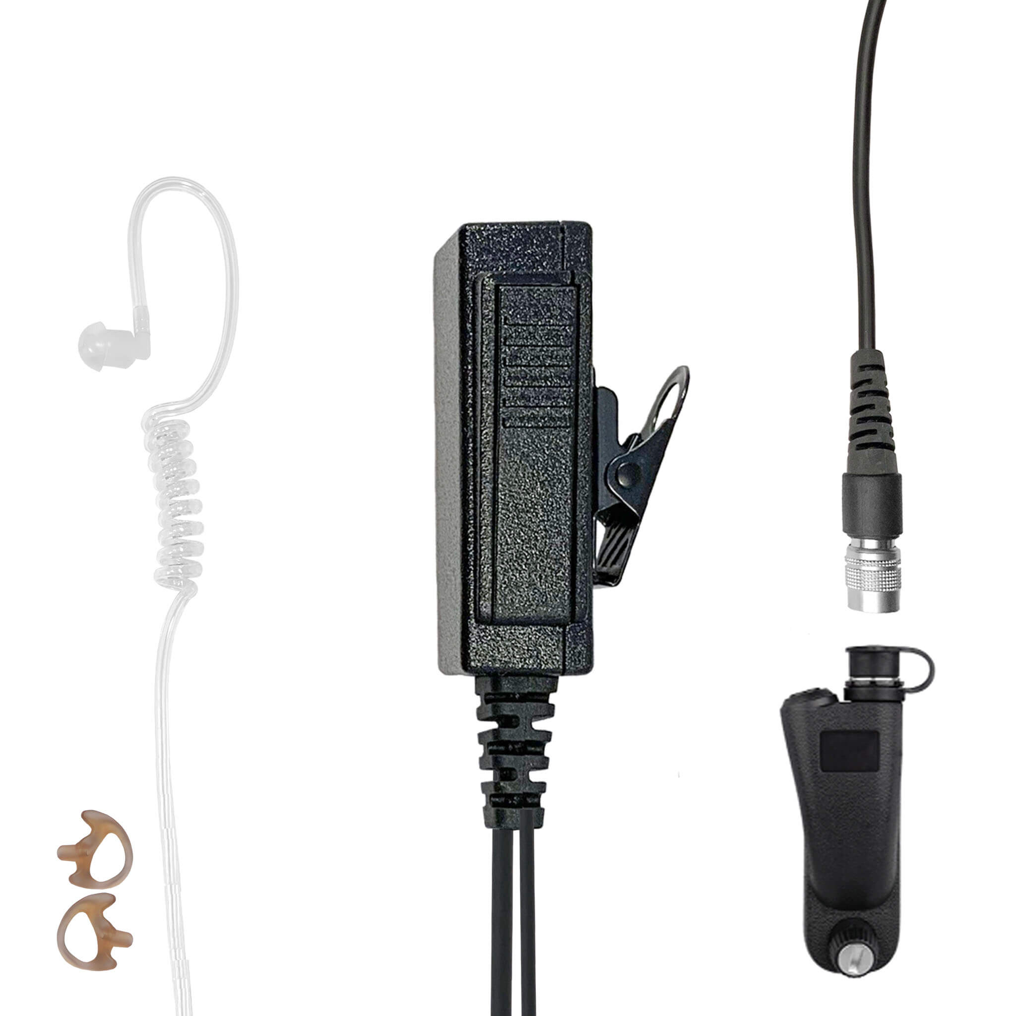 Mic & Earpiece Radio Kit - Quick Disconnect (Hirose) Maxon/Tecnet, RCA - PRODIGI Digital & More